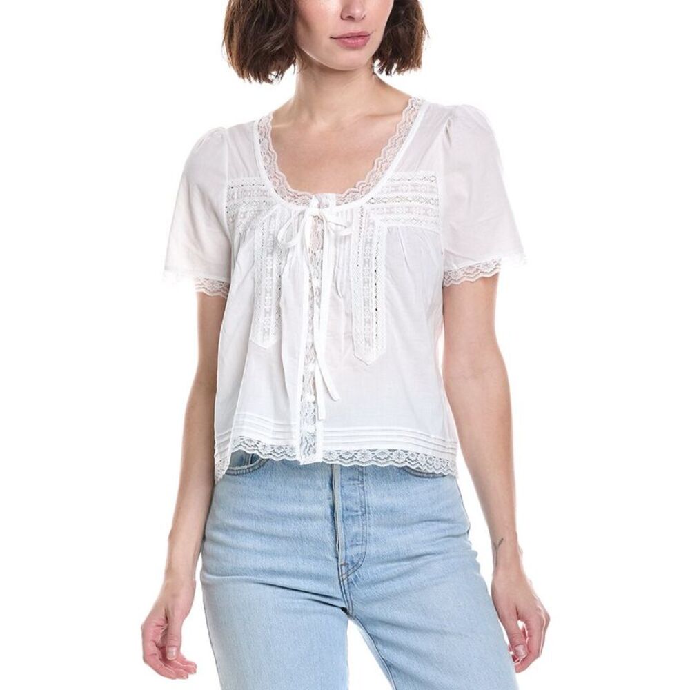 To My Lovers Womens Solid Top, White